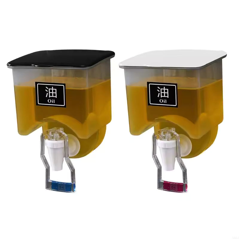 A3PA PP Material Wall-Mounted Seasoning Boxes with Faucet Kitchen Pot Container