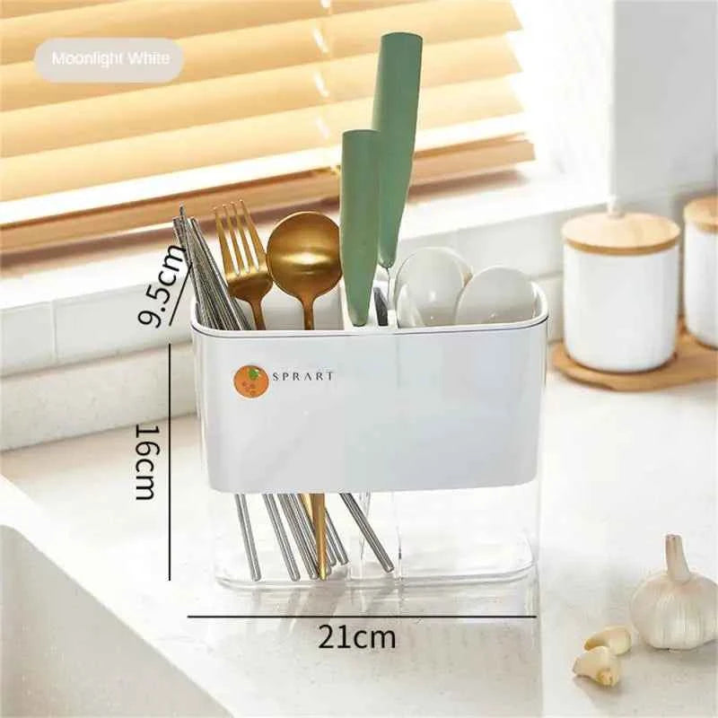 Chopsticks Rack Multifunctional Drainage Tray Detachable Large Storage Chopsticks Storage Box Creative Kitchen Rack