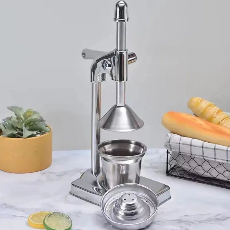 Stainless Steel Citrus Juicer Lemon Pomegranate Orange Juice Manual Juicer Heavy Duty Countertop Home Hand Juicer