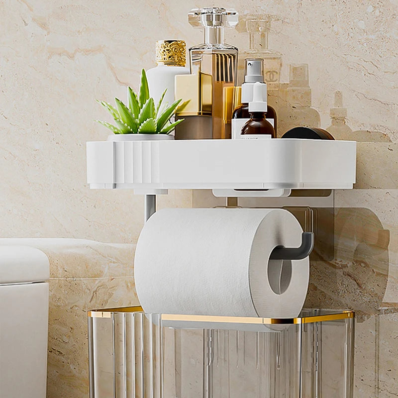 Punch-free Toilet Paper Holder Box Waterproof Storage Toilet Paper Storage Rack Paper Towel organizer Bathroom Tissue Box