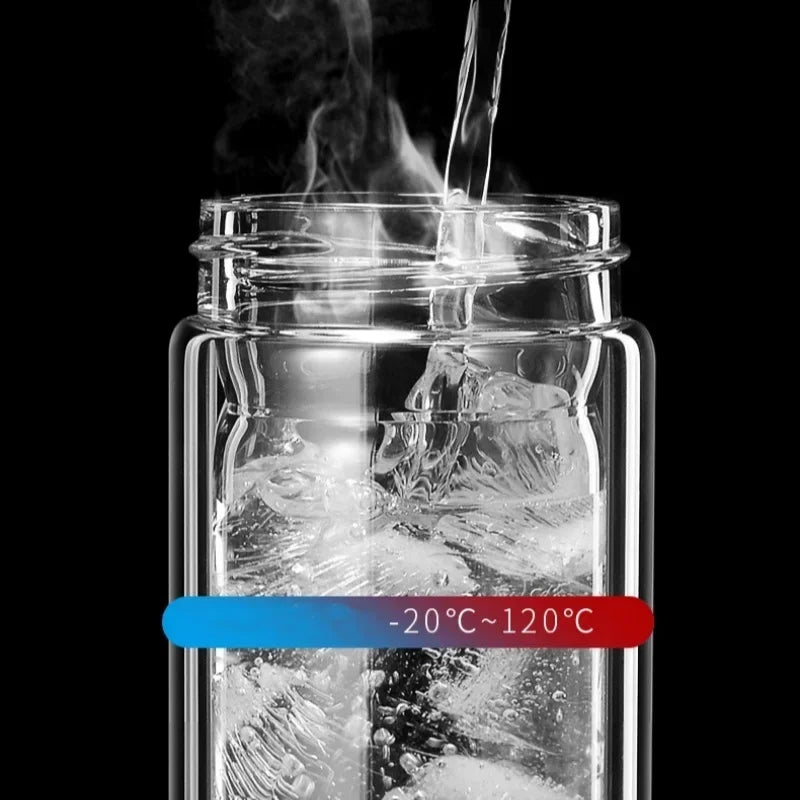 1pc Glass Tumbler with Bamboo Lid and Silicone Cover High Temperature Resistant Tea Cup Juice Glass Milk Water Cup Drinkware