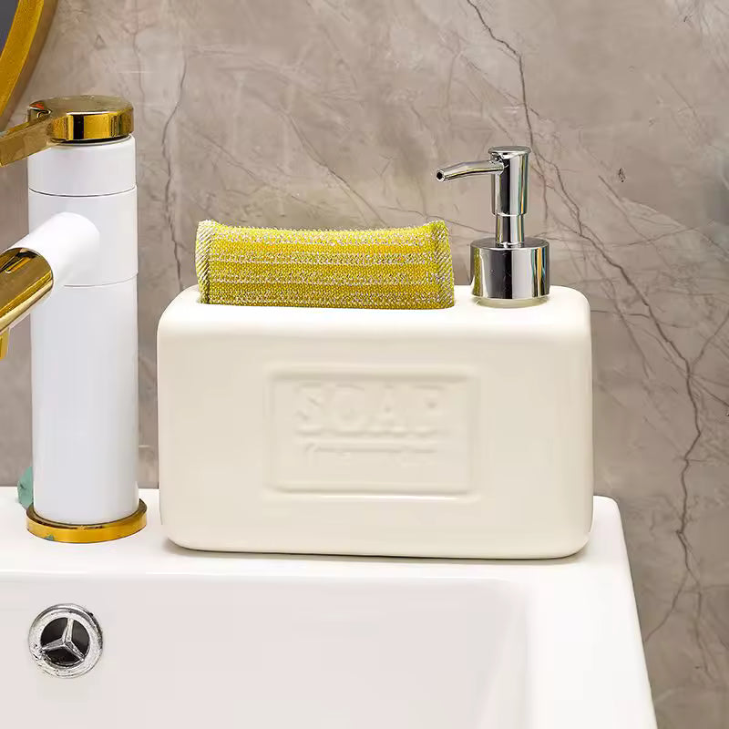 European Press Style Square Lotion Device Ceramics Creative Hand Wash Bottle Bathroom Large Capacity Soap Liquid Bottle ZD253