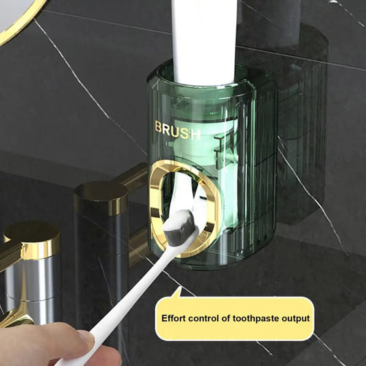 Hands-free Toothpaste Dispenser Hands-free Automatic Toothpaste Squeezer Space-saving Wall Mounted Holder with Detachable