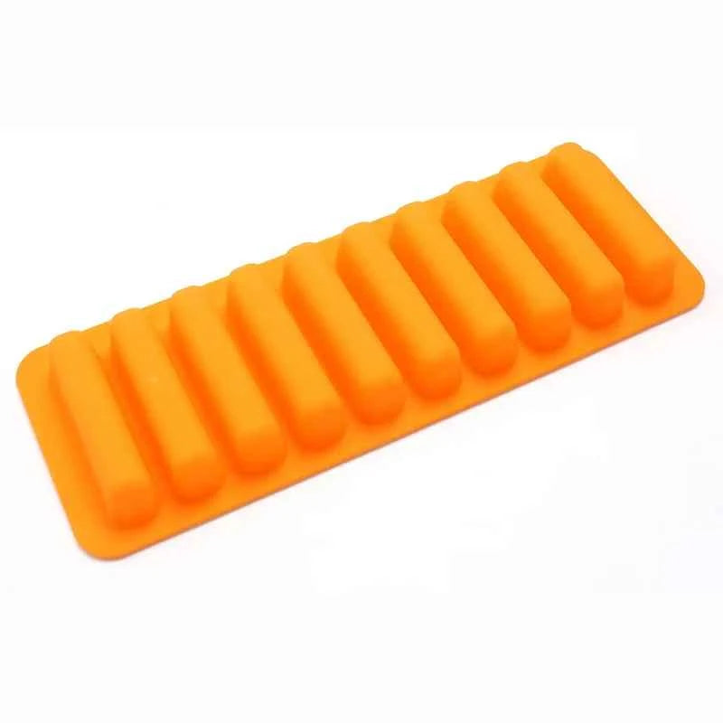 Creative Silicone Ice Cube Tray Mold Finger 10 Grid Chocolate Mold Tray For Water Bottle Ice Cream Pudding Maker Mold Bar Kitche