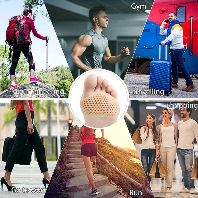 2PCS Silicone Gel Insoles Toe Separator Thumb Valgus Orthopaedic Foot Protector Bunion Adjuster Hallux Guard Feet Care Cushion