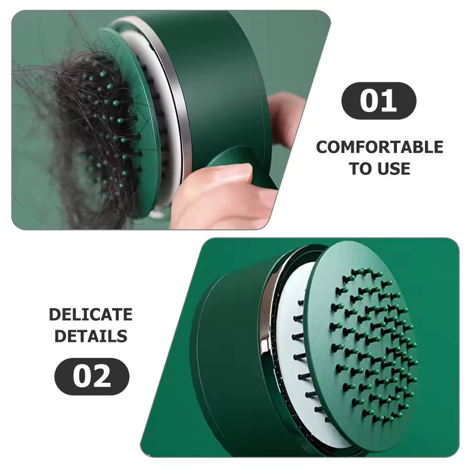 Massage Comb Long H Curly Hair Styling Cushion Green Detangling Brush Plastic Women Hair Brushes Wet Scalp
