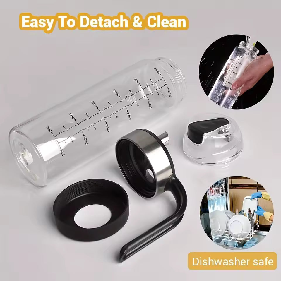 550ML Cooking Seasoning Oil Bottle Sauce Bottle Glass Storage Bottles for Oil and Vinegar Oil Dispenser For Kitchen