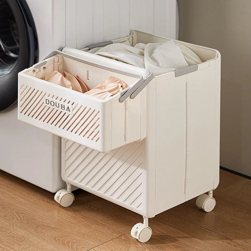 Foldable storage basket Clothes basket Multifunctional dirty laundry basket Household large-capacity bathroom storage basket