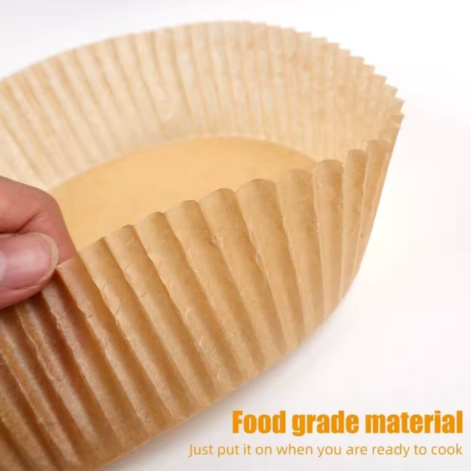 20/50Pcs Disposable Air Fryer Baking Paper Round Shape Non-Stick Oil Proof Baking Liner for Steamer Muffin Cupcake