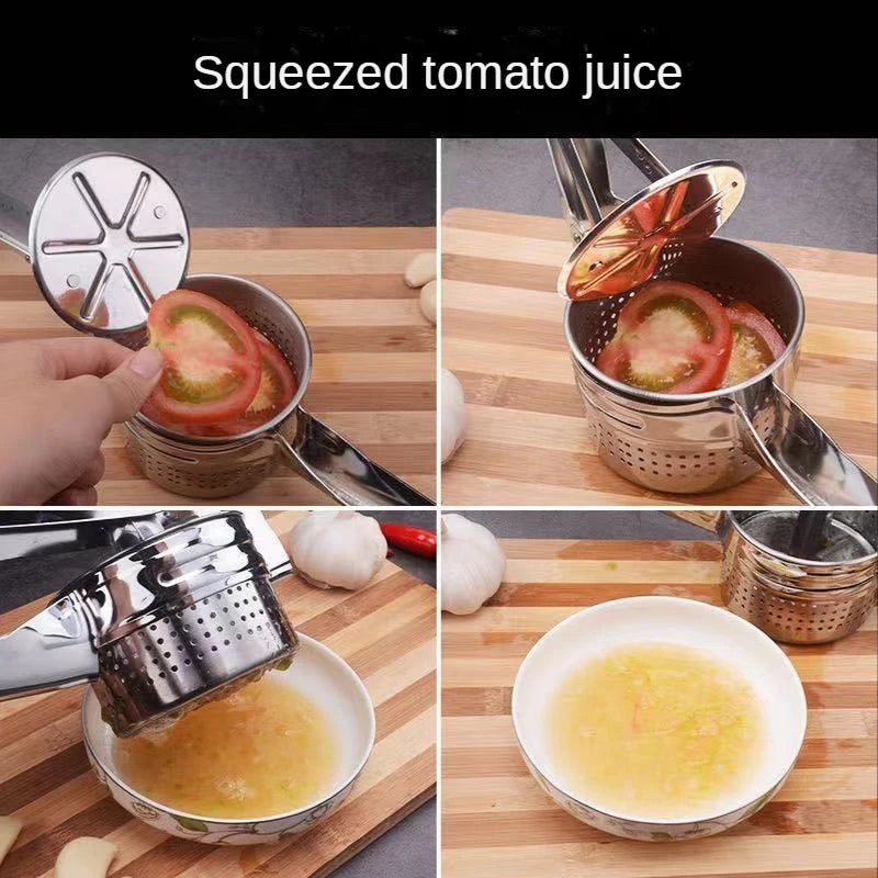 Stainless Steel Juicer Household Easy to clean Potato Mashed Potatos Device Manual Stuffing Squeezer Vegetable Dehydrator