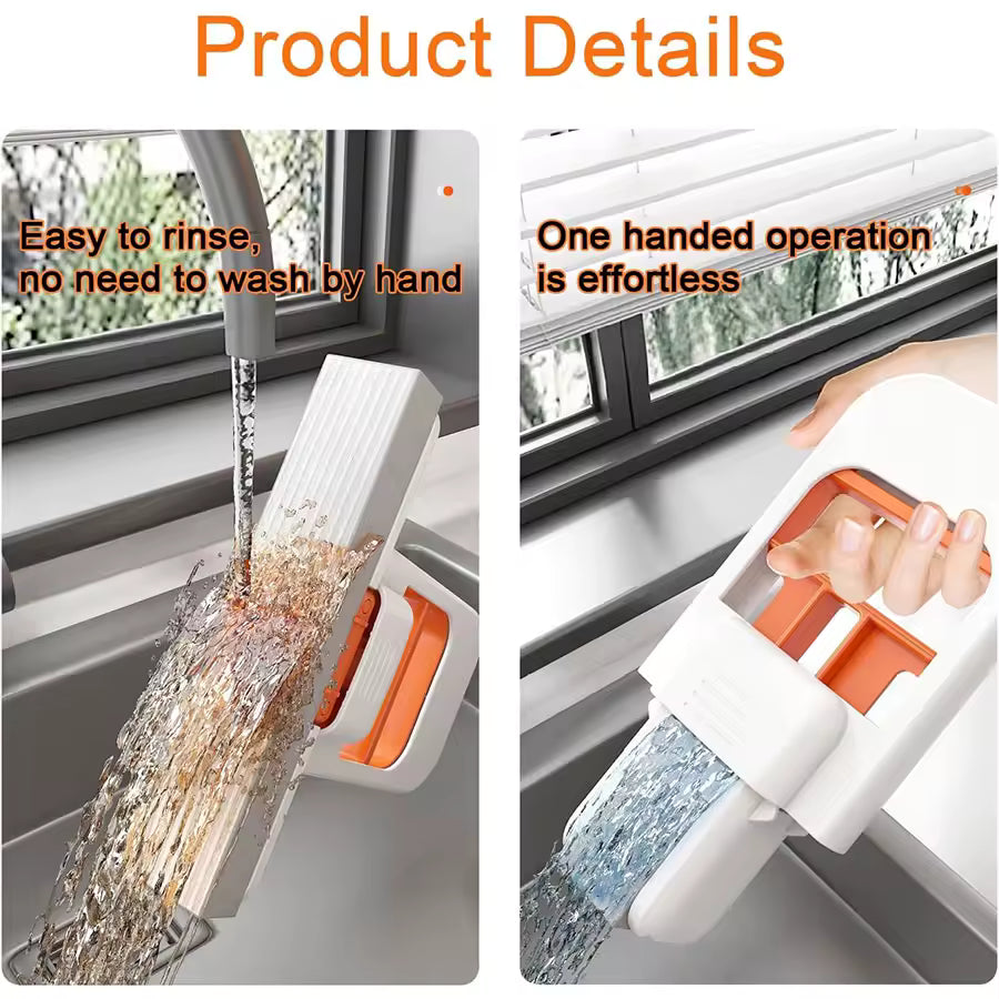 Handheld Folding Mini Mop, Hands-Free Desktop Lazy Sponge Mop, Glass Mirror Wiping, Household Kitchen Absorbent Small Mop