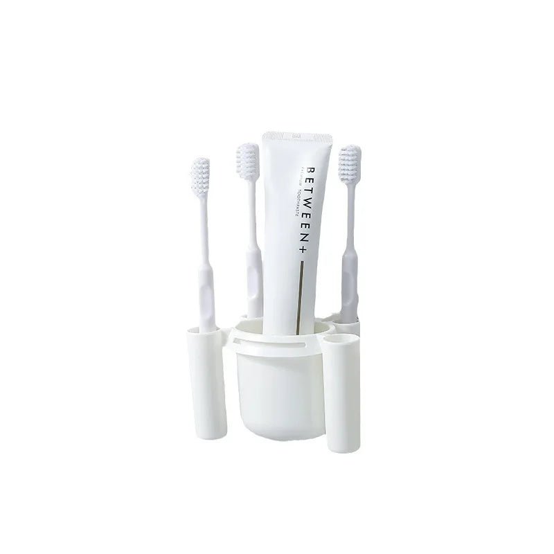 Wall mounted bathroom toothbrush holder Free punching toilet drain toothpaste storage rack dental appliance sorting rack