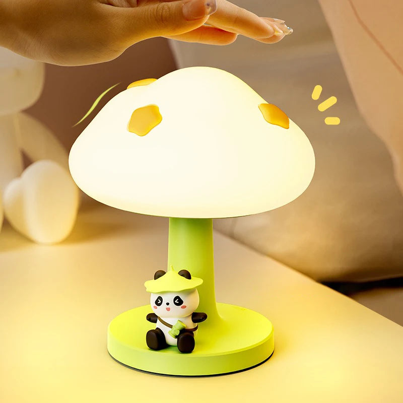 Night Light Rechargeable Panda Cloud USB Touch Sensor Anime Room Decor Bedside Lamp Dimmable Nursing for kids Cute Gift Lighting