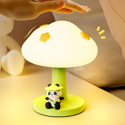 Night Light Rechargeable Panda Cloud USB Touch Sensor Anime Room Decor Bedside Lamp Dimmable Nursing for kids Cute Gift Lighting