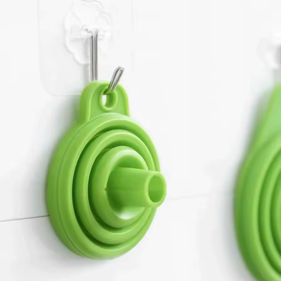 Mini Silicone Gel Foldable Funnel Collapsible Hopper Design, Practical Kitchen Tool, Suitable for Water Bottle & Liquid Transfer