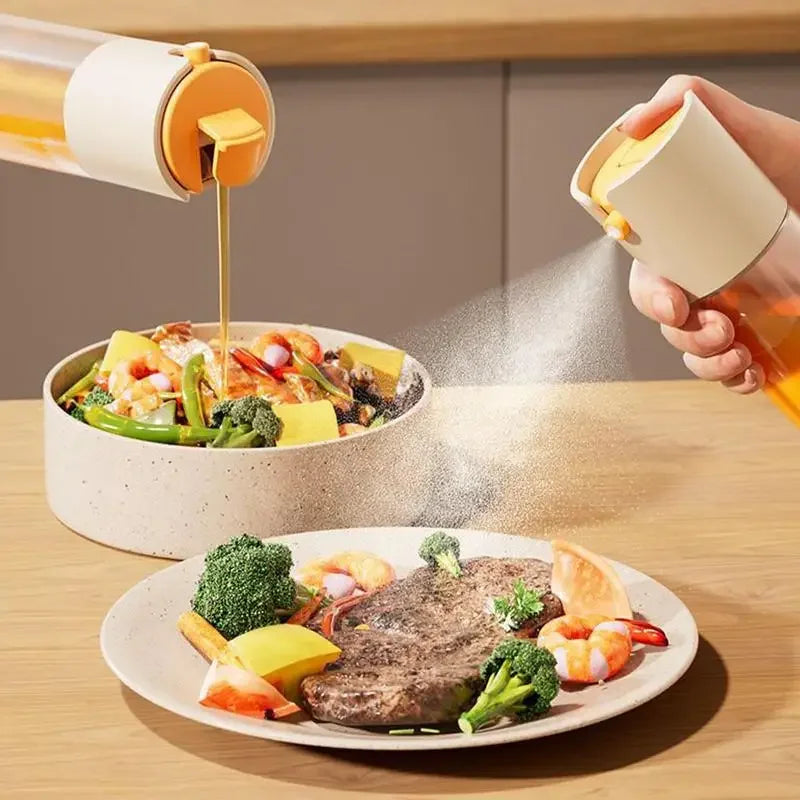 300ml Oiler bottle Oil spray bottle Glass oil spray Pourer oiler bottle for barbecue baking