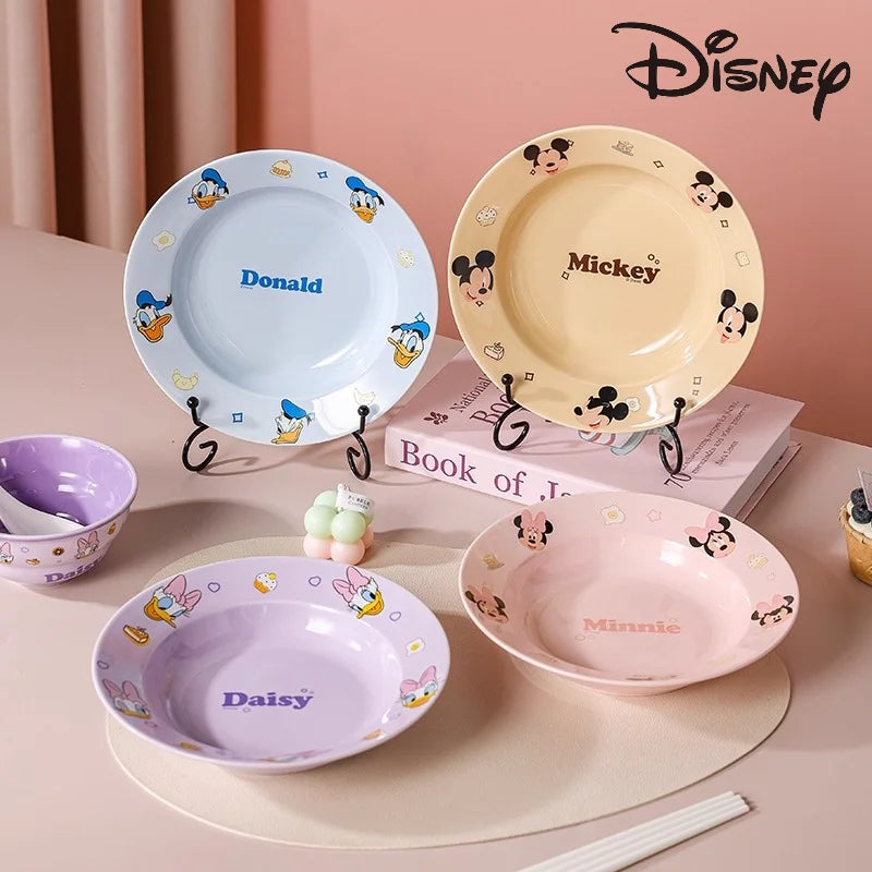 Disney Ceramic Tableware Mickey Minnie Donald Duck Anime Character Accessories Cartoon Rice Bowl Mug Suit Home Kitchen Gifts