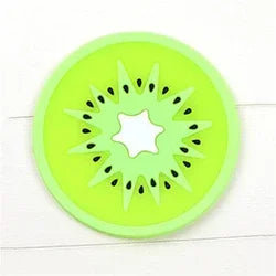 Colorful Fruit Shape Cup Mats Creative Silicone Heat Resistant Round Pads Tamper Tea Cup Mats Drinks Coaster Cup Pad Table Decor