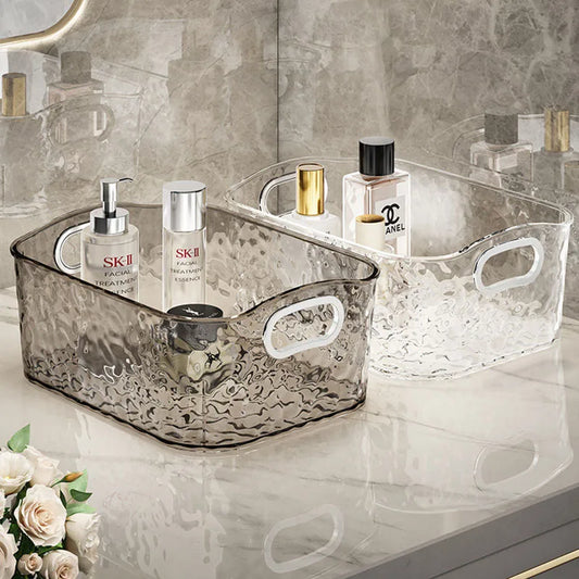 Iceberg Water Ripple Desktop Organizer Box Cosmetic Mask Storage Basket Living Room Miscellaneous Snacks Storage Container