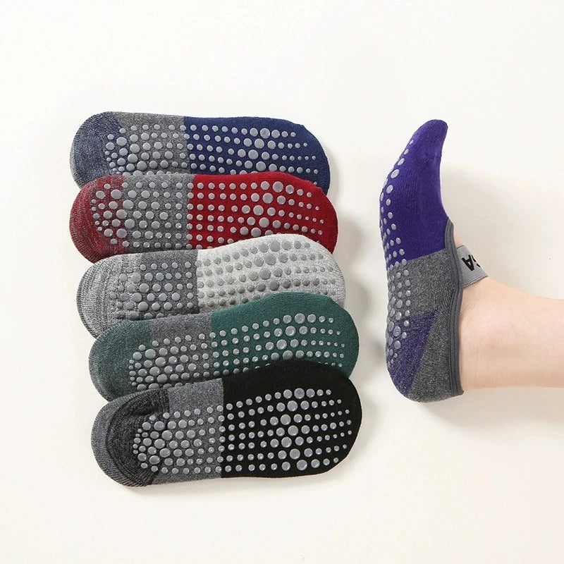 Professional Women Anti-slip Yoga Socks Backless Bandage Pilates Socks Ladies Ballet Dance Fitness Slipper Cotton Sports Socks