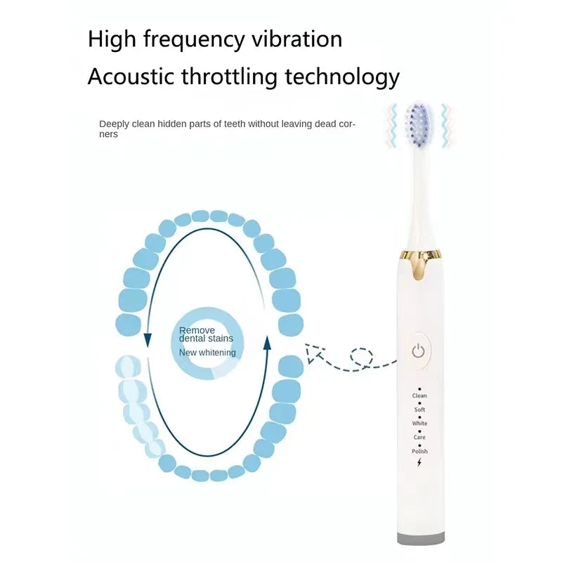 Ultrasonic Sonic Electric Toothbrush USB Charging Rechargeable Tooth Brush Powerful Washable Electronic Whitening Teeth Brush
