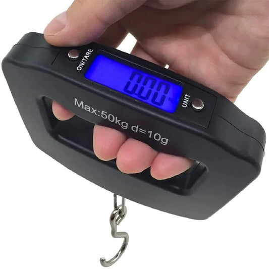 Portable Scale Digital LCD Display 110lb/50kg Electronic Luggage Hanging Hook Suitcase Travel Baggage Bag Weight Balance Tools
