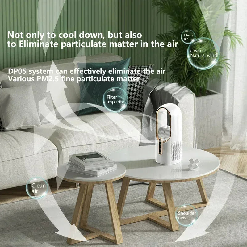 Brushless DC Ventilateur Desk Cooler Cooling Air Humidifier Usb Table Bladeless Mist Fan Home Outdoor Ventilateur Portable Amagi