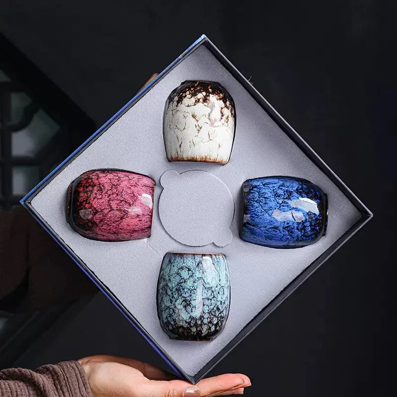 175ML Ceramic Coffee Mugs Teacup Porcelain Expresso Cup Home Creative Tea Cup Set Box Package keramičeskie bokaly