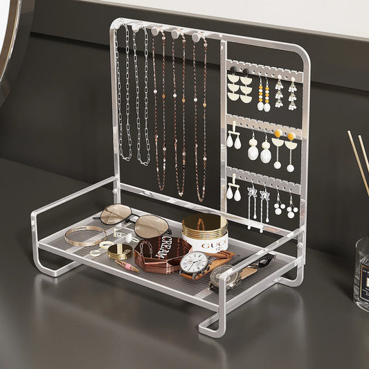 Jewelry Display Stand Jewelry Storage Rack Necklace Bracelet Rack Wrought Iron Ring Tray Earring Earring Hanger Organizer Rack