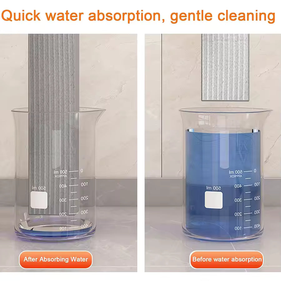 Handheld Folding Mini Mop, Hands-Free Desktop Lazy Sponge Mop, Glass Mirror Wiping, Household Kitchen Absorbent Small Mop