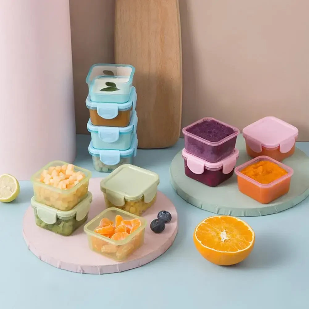 MINI Food Storage Container Plastic Moisture-proof Containers Mini Kitchen Storage Box with Leakproof Lid Kitchen Accessories