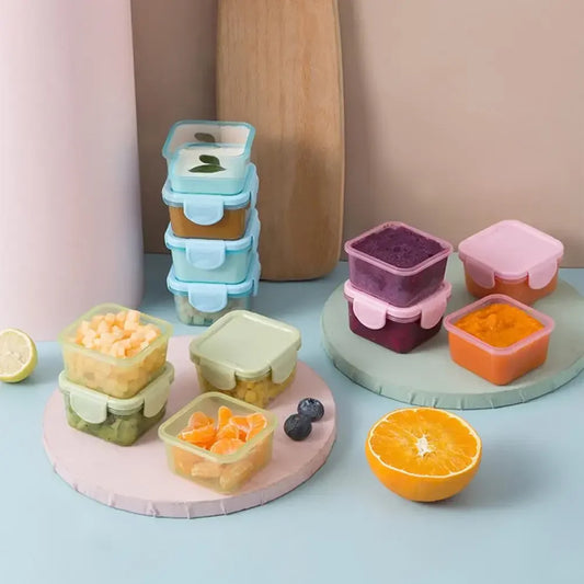 MINI Food Storage Container Plastic Moisture-proof Containers Mini Kitchen Storage Box with Leakproof Lid Kitchen Accessories