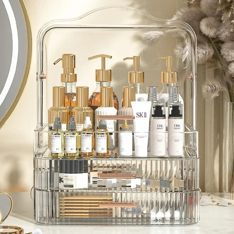 Cosmetics Storage Box, Dresser, Skin Care Products, Desktop Storage, Transparent Box, Lipstick Mask, Vanity Box, Storage Rack.