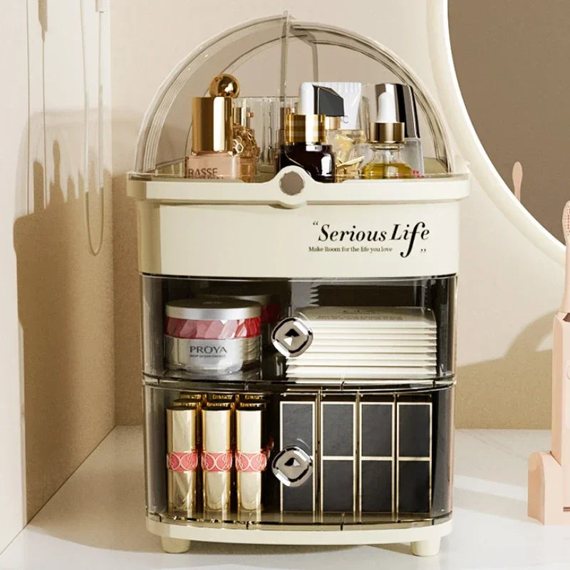 2025New Cosmetics Storage Box Large Capacity Skin Care Products Storage Box Desktop Lipstick Box Shelf Crack Dust Box