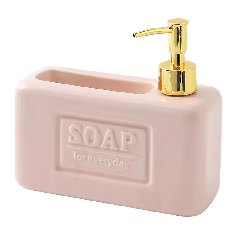 European Press Style Square Lotion Device Ceramics Creative Hand Wash Bottle Bathroom Large Capacity Soap Liquid Bottle ZD253