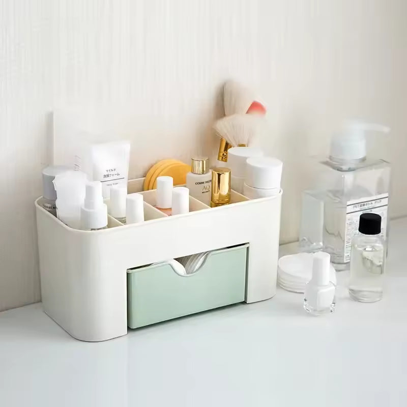 Double Layer Plastic Makeup Organizers Storage Box Cosmetic Drawers Jewelry Display Box Desktop Make Up Container Boxe Organizer