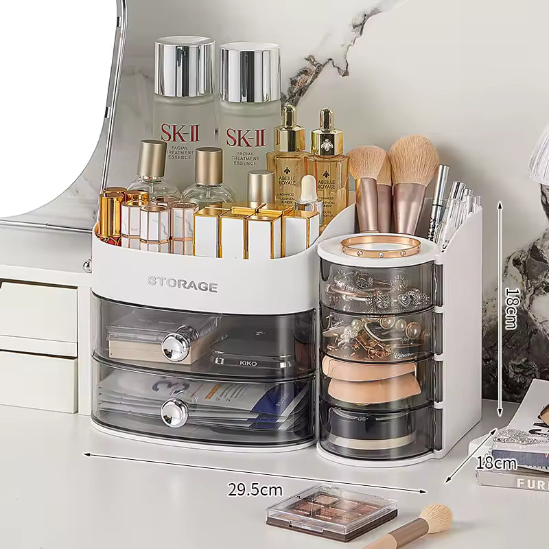 Cosmetics Storage Box Desktop Premium Sense Large Capacity Countertop Lipstick Skin Care Products Finishing Shelf
