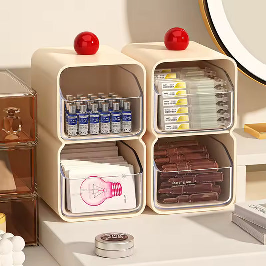 Creative Minimalist Style Storage Box With Drawers Desktop Lipstick Miscellaneous Items Sorting Box Cosmetics Storage Box Gift