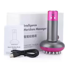 Electric Meridian Brush Gua Sha Body Massager Vibrate Microcurrent Hot Compress Scraping Lymphatic Drainage Machine Fat Burner