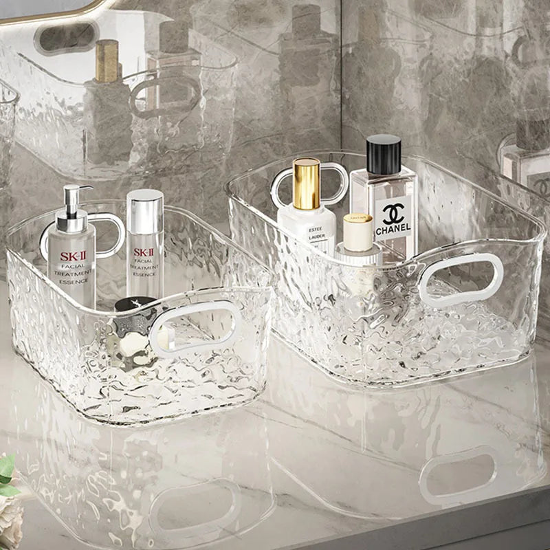 Iceberg Water Ripple Desktop Organizer Box Cosmetic Mask Storage Basket Living Room Miscellaneous Snacks Storage Container