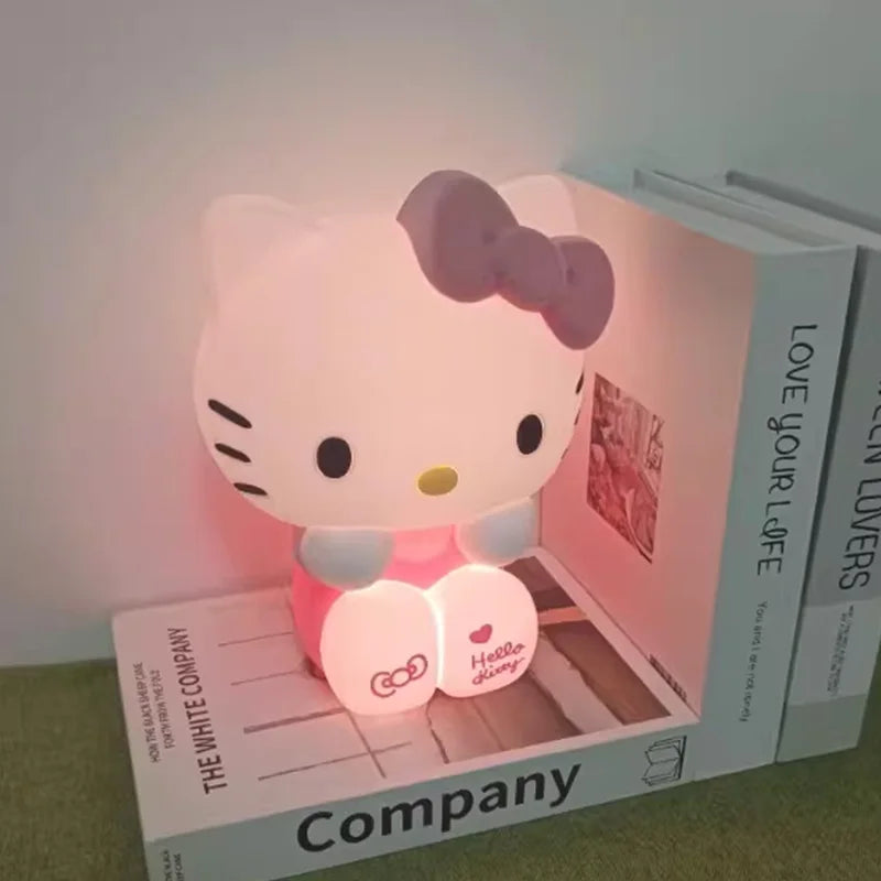 Sanrio Hello Kitty Night Lamp Cute Cat Action Figure Night Light Hellokitty Pat Lights Kitty Lamp Desktop Decor Ornaments Gifts