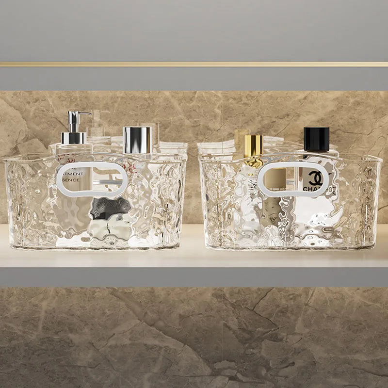 Iceberg Water Ripple Desktop Organizer Box Cosmetic Mask Storage Basket Living Room Miscellaneous Snacks Storage Container