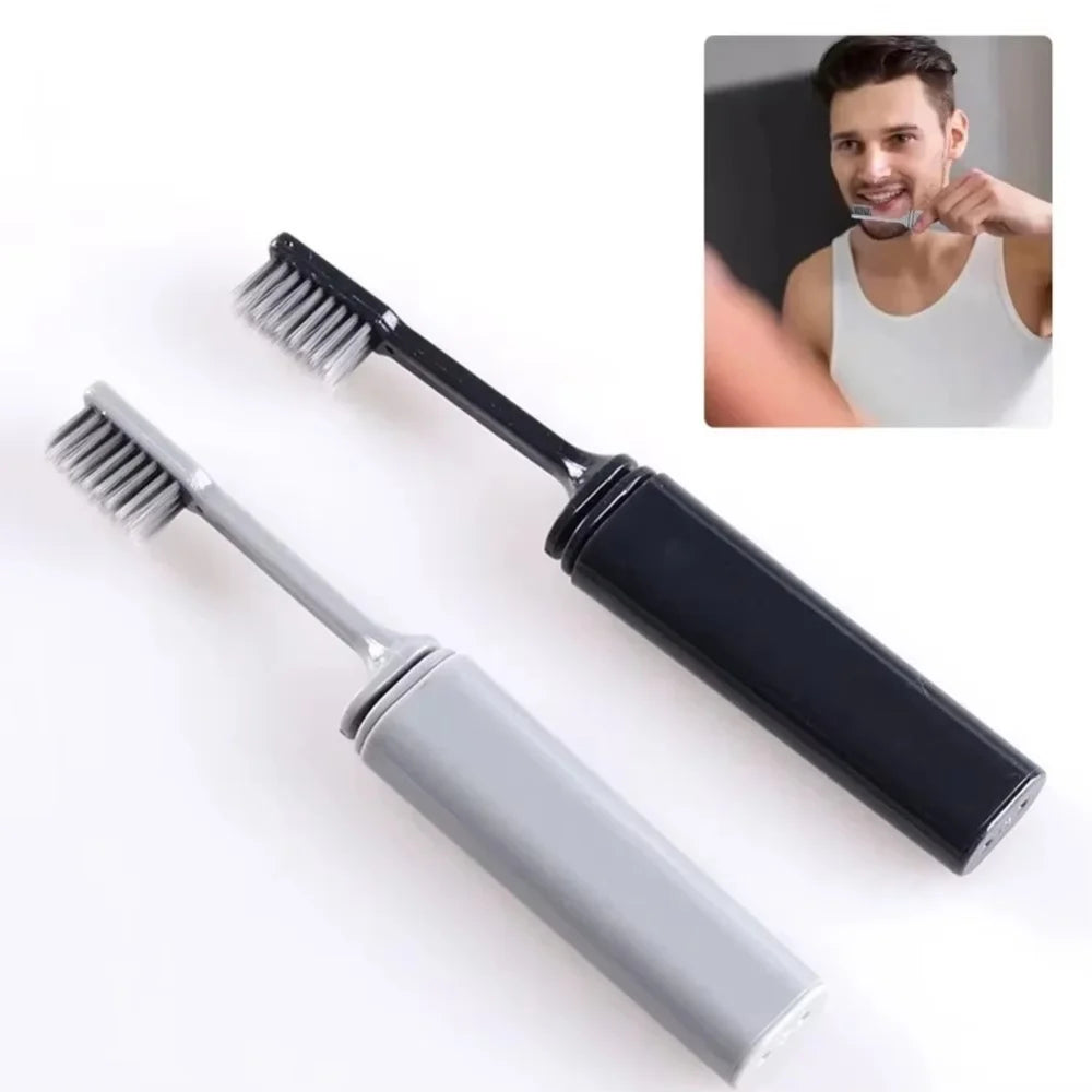 Portable Travel Toothbrush Mini Folding Toothbrushes asy to Take Efficient Teethbrush for Family Outdoor Travel Camping Hiking