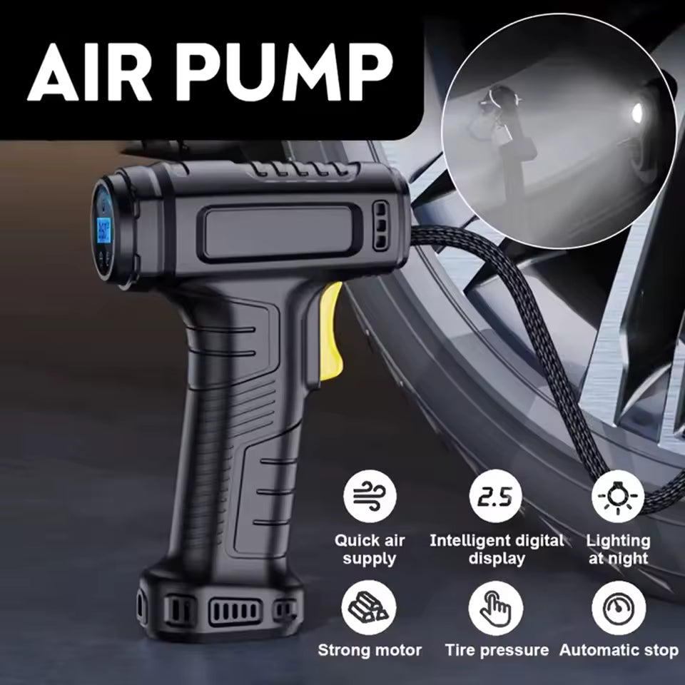High Power Inflatable Pumps For Car Low Noise Automatic Tire Inflator For Motorcycle Bike