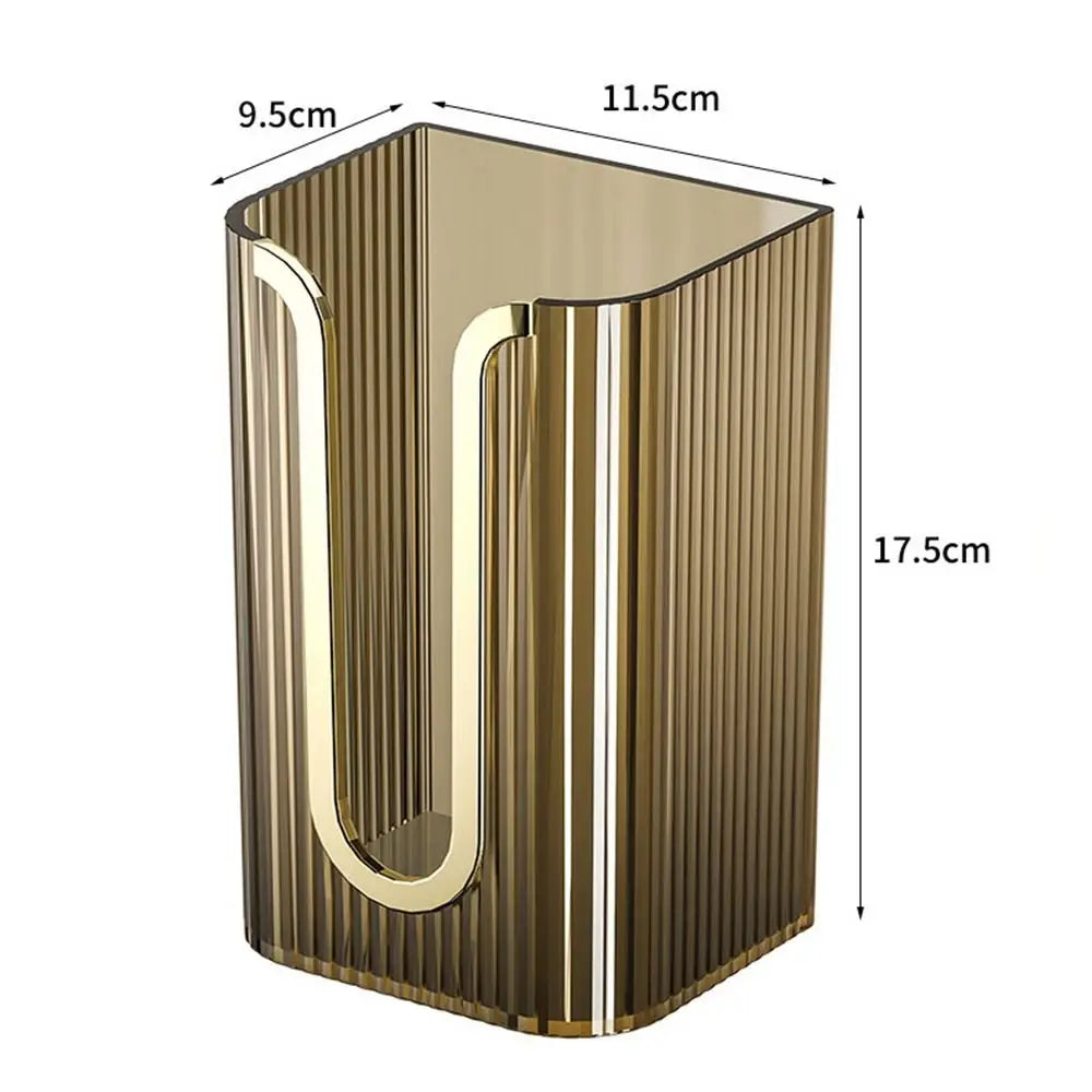 New Transparent Wall-Mounted Tissue Box MultiFunction Punch-free Paper Holder Adhesive Creative Napkin Storage Box Kitchen