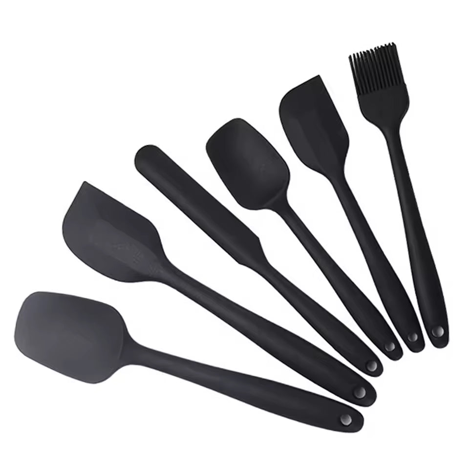 6 Pieces Silicone Spatula Set Food Grade Non Stick Heat Resistant Spatulas Turner for Cooking Baking Mixing Baking Tools