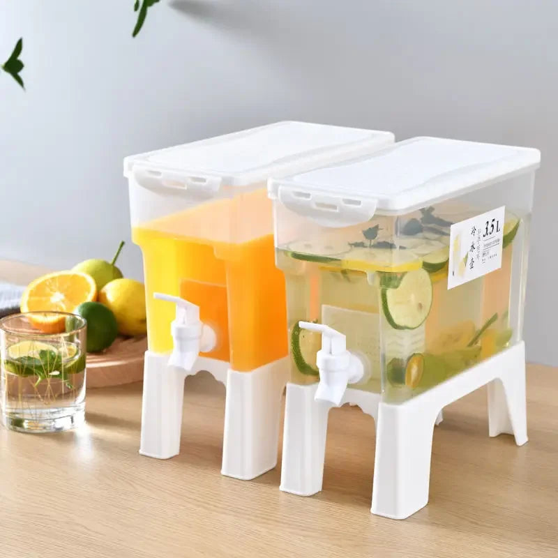 Large Capacity Fruit Tea Pot with Tap for Fridge Cold Water Pot Home Use Cool Water Barrel Essential Oil Diffuser Accessories