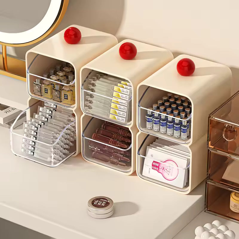 Creative Minimalist Style Storage Box With Drawers Desktop Lipstick Miscellaneous Items Sorting Box Cosmetics Storage Box Gift