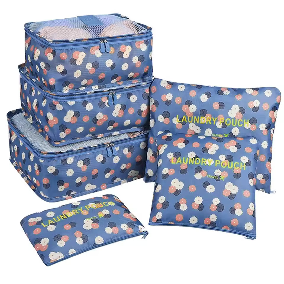 6Pcs Packing Bags Set for Suitcases Foldable Luggage Packing Organizers Space Saving Suitcase Organizer Bags Lightweight Clothes