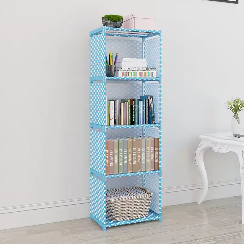 5 layer DIY Simple Bookshelf Easy Assembly Bookcase Can Be Moved Children's Debris Rack Shelf Home Furniture Book Shelf